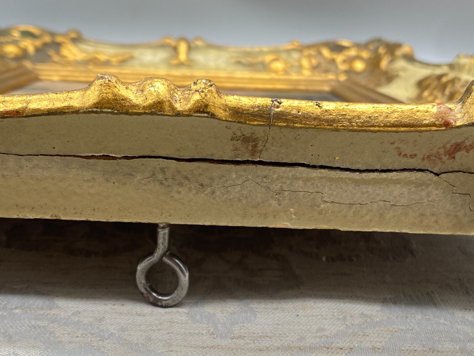 ÖLGEMÄLDE SOLDAT IN ALTSTADT KOPIE NACH SPITZWEG PRUNKRAHMEN SIGNIERT – Bild 22