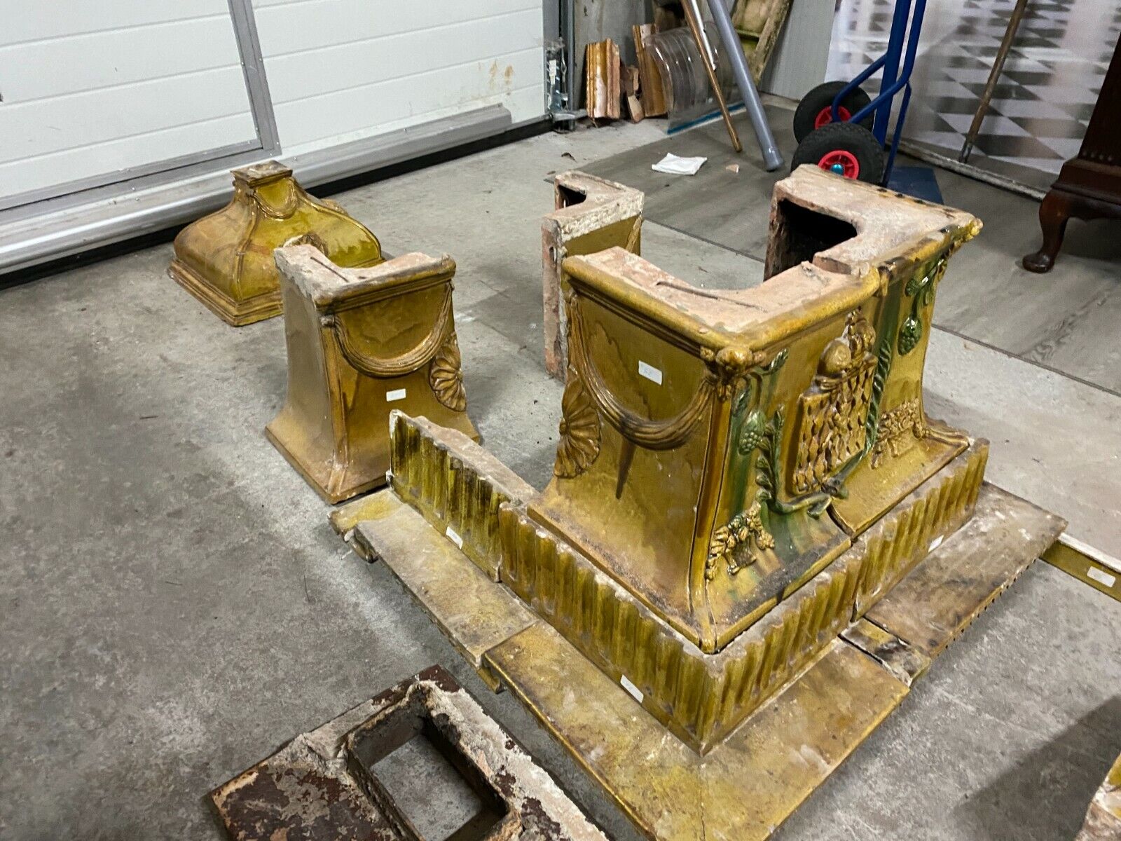 KACHELOFEN LOUIS SEIZE ORIGINAL ANTIK 1800 KLASSIZISMUS GUTE RESTAURATIONSBASIS – Bild 11