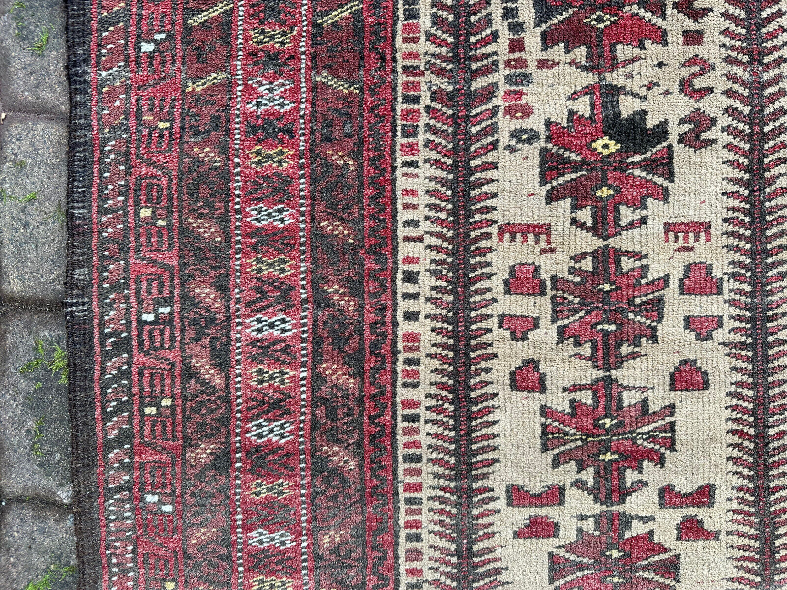 ALTER BELUTSCH TEPPICH ORIENTTEPPICH AFGHANE WOLLE HANDGEKNÜPFT 183x92cm – Bild 5