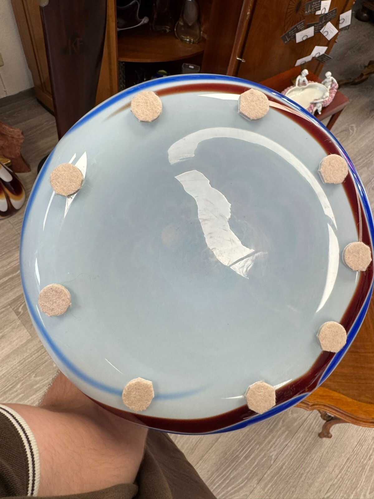 VINTAGE BODENVASE GROSSE VASE AUS GLAS LOLLIPOP SPACE AGE SCHOTT ZWIESEL 86x33cm – Bild 20