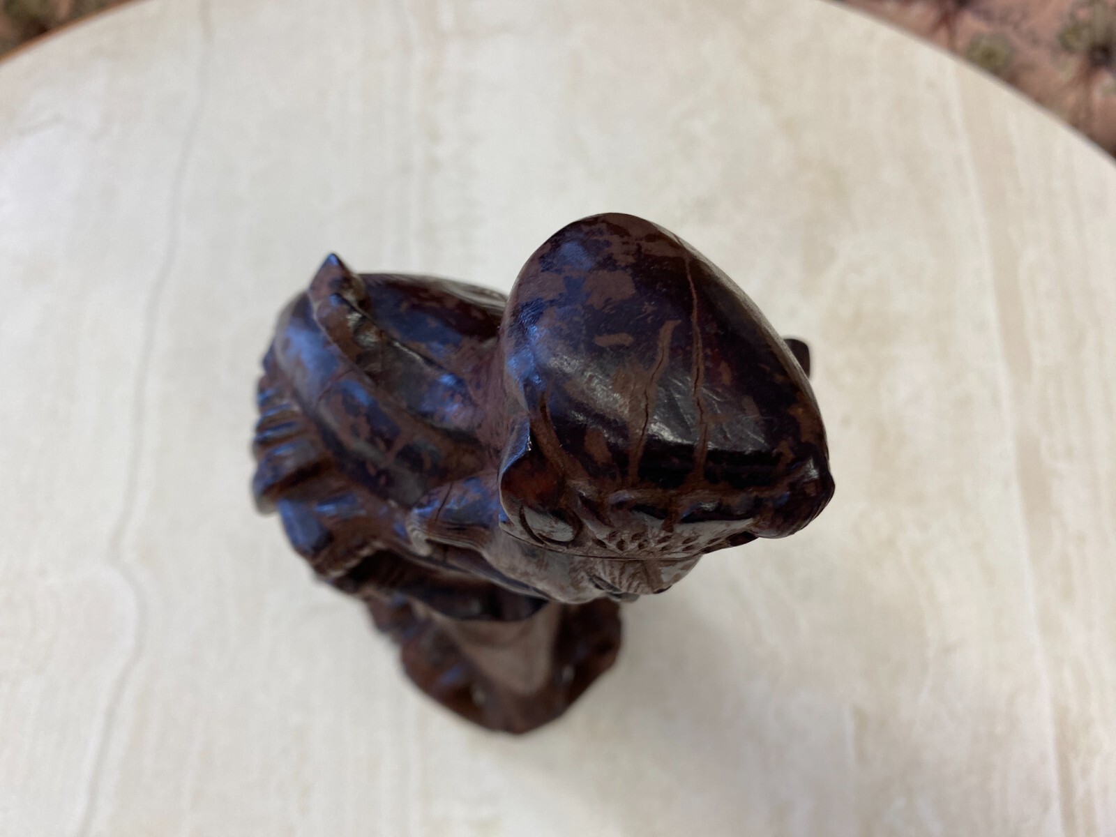 CHINA SKULPTUR AUS HOLZ GELEHRTER 36cm HOCH – Bild 5