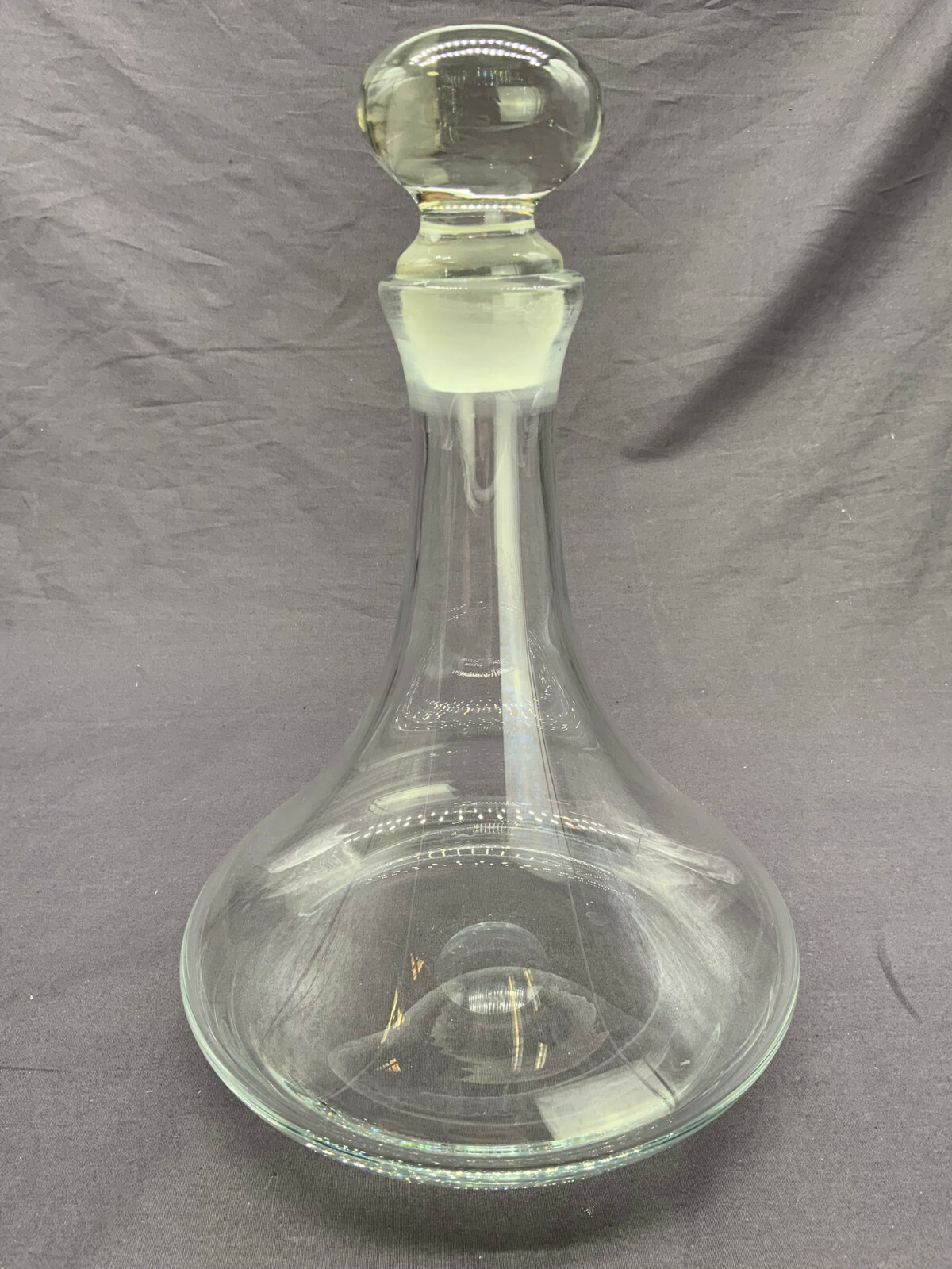 KARAFFE FLASCHE MIT STÖPSEL AUS GLAS 29cm HOCH NEUWERTIG OHNE CHIPS – Bild 3