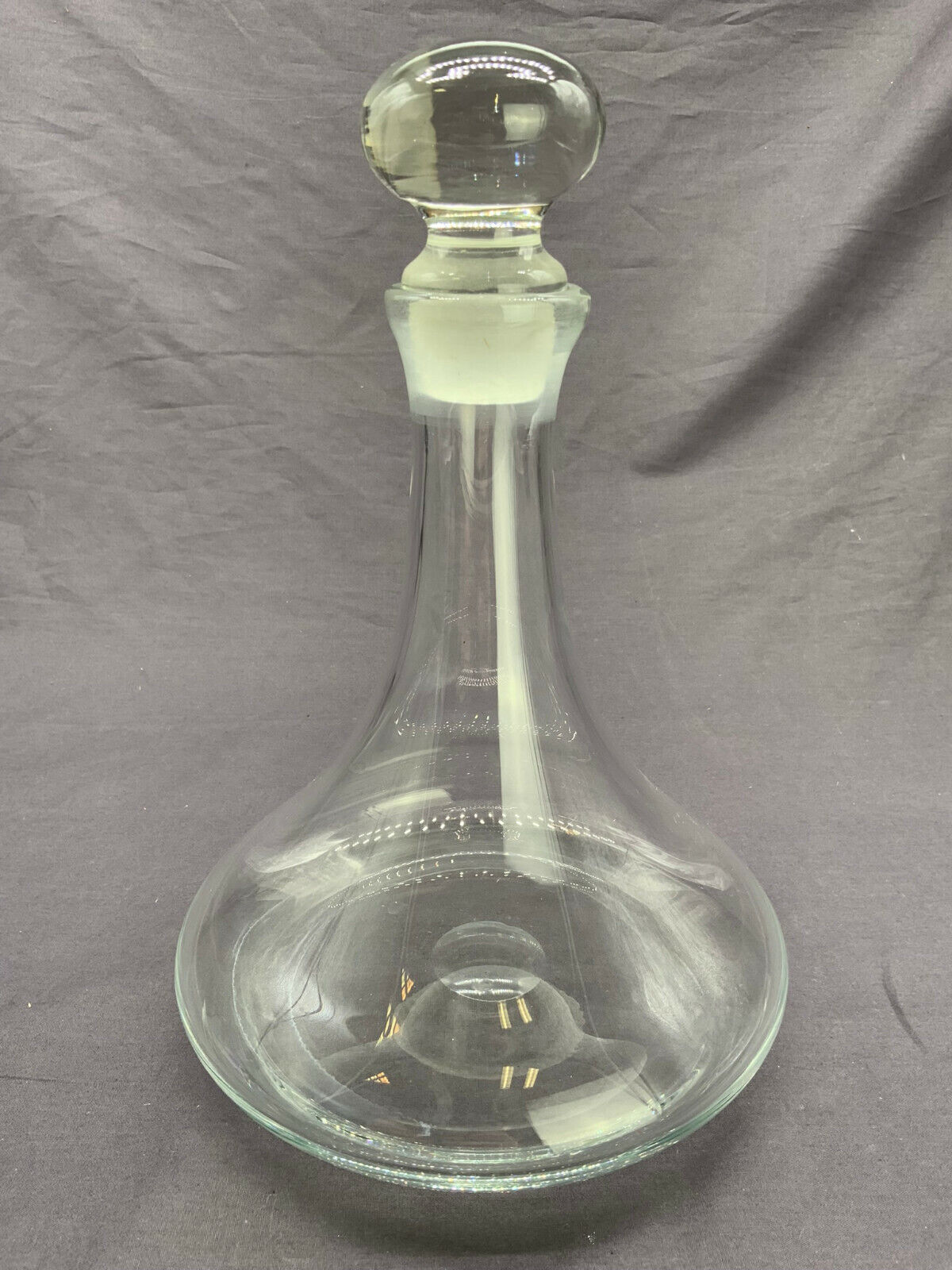 KARAFFE FLASCHE MIT STÖPSEL AUS GLAS 29cm HOCH NEUWERTIG OHNE CHIPS – Bild 4