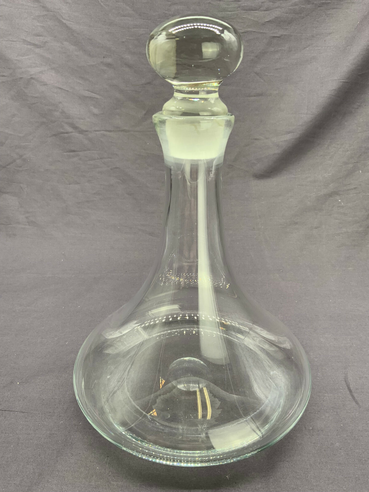 KARAFFE FLASCHE MIT STÖPSEL AUS GLAS 29cm HOCH NEUWERTIG OHNE CHIPS – Bild 5