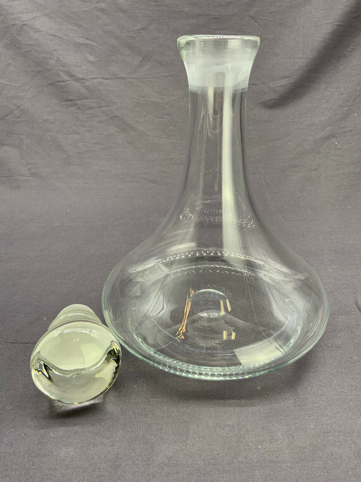 KARAFFE FLASCHE MIT STÖPSEL AUS GLAS 29cm HOCH NEUWERTIG OHNE CHIPS – Bild 6