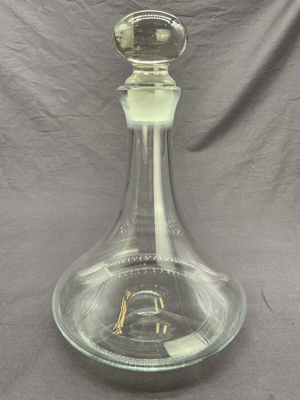 KARAFFE FLASCHE MIT STÖPSEL AUS GLAS 29cm HOCH NEUWERTIG OHNE CHIPS