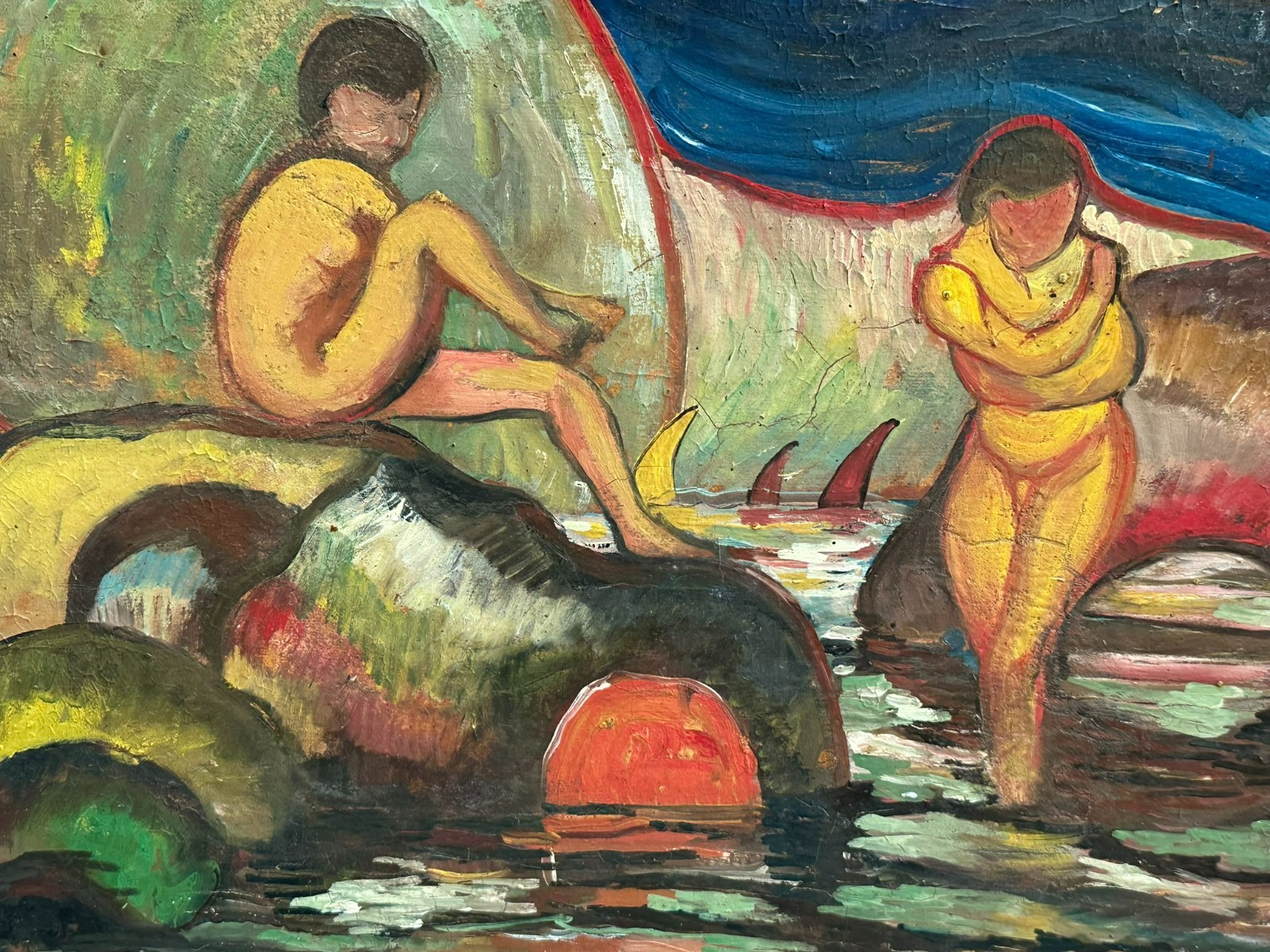 C. VON HOFMANN AKT EROTIK NACKTE PERSONEN AM STRAND
