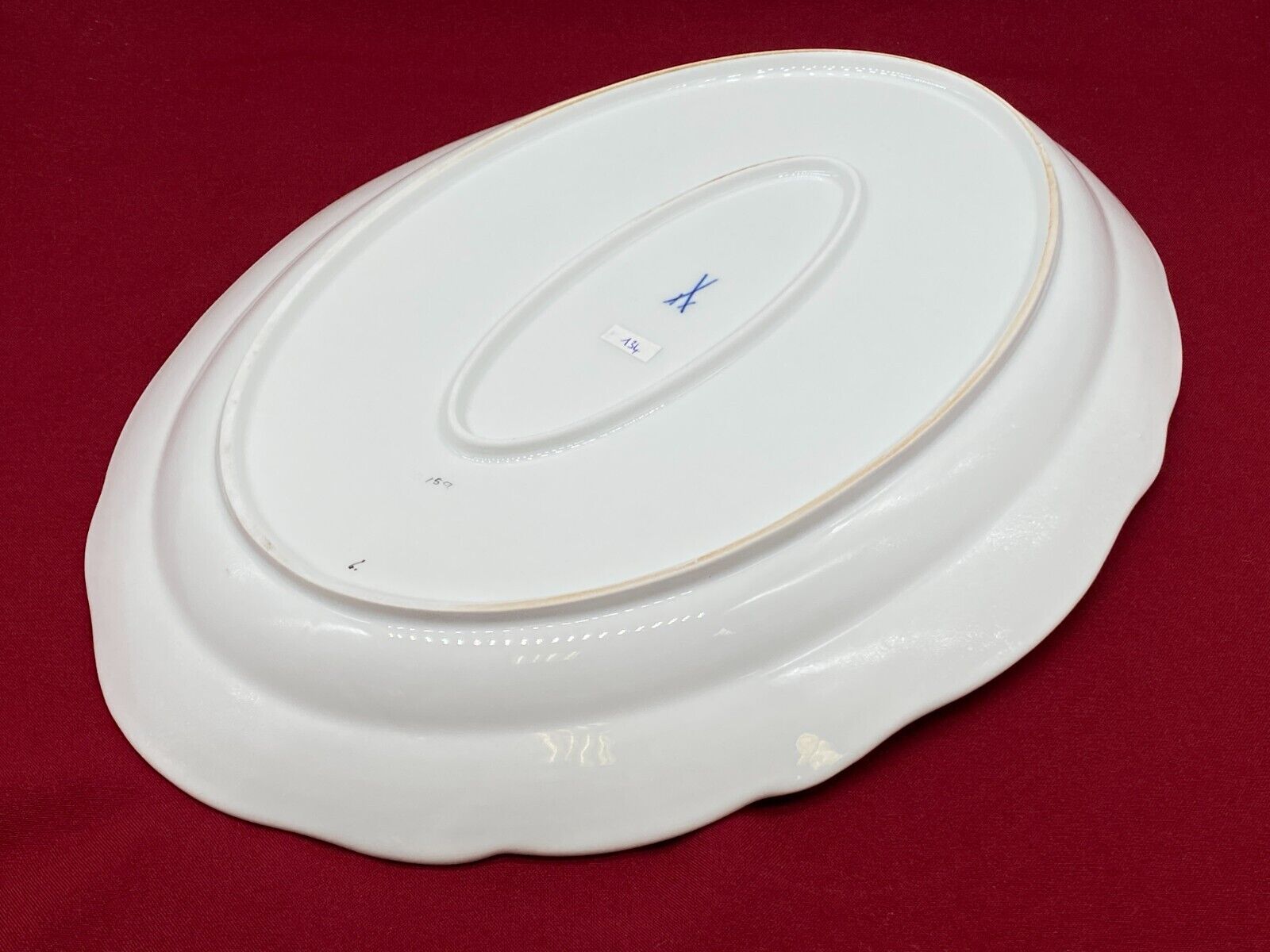 MEISSEN PORZELLAN GROSSE SCHALE TABLETT  42cm WEINLAUB ERSTE WAHL – Bild 16