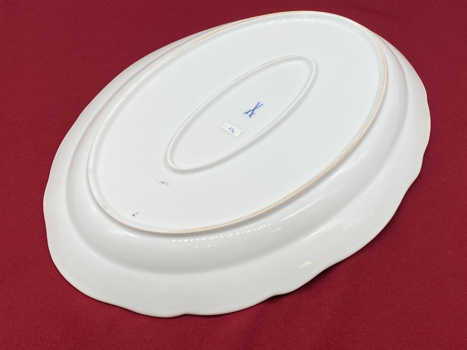 MEISSEN PORZELLAN GROSSE SCHALE TABLETT  42cm WEINLAUB ERSTE WAHL – Bild 20