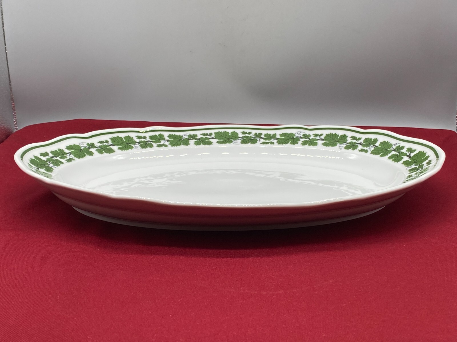 MEISSEN PORZELLAN GROSSE SCHALE TABLETT  42cm WEINLAUB ERSTE WAHL – Bild 3