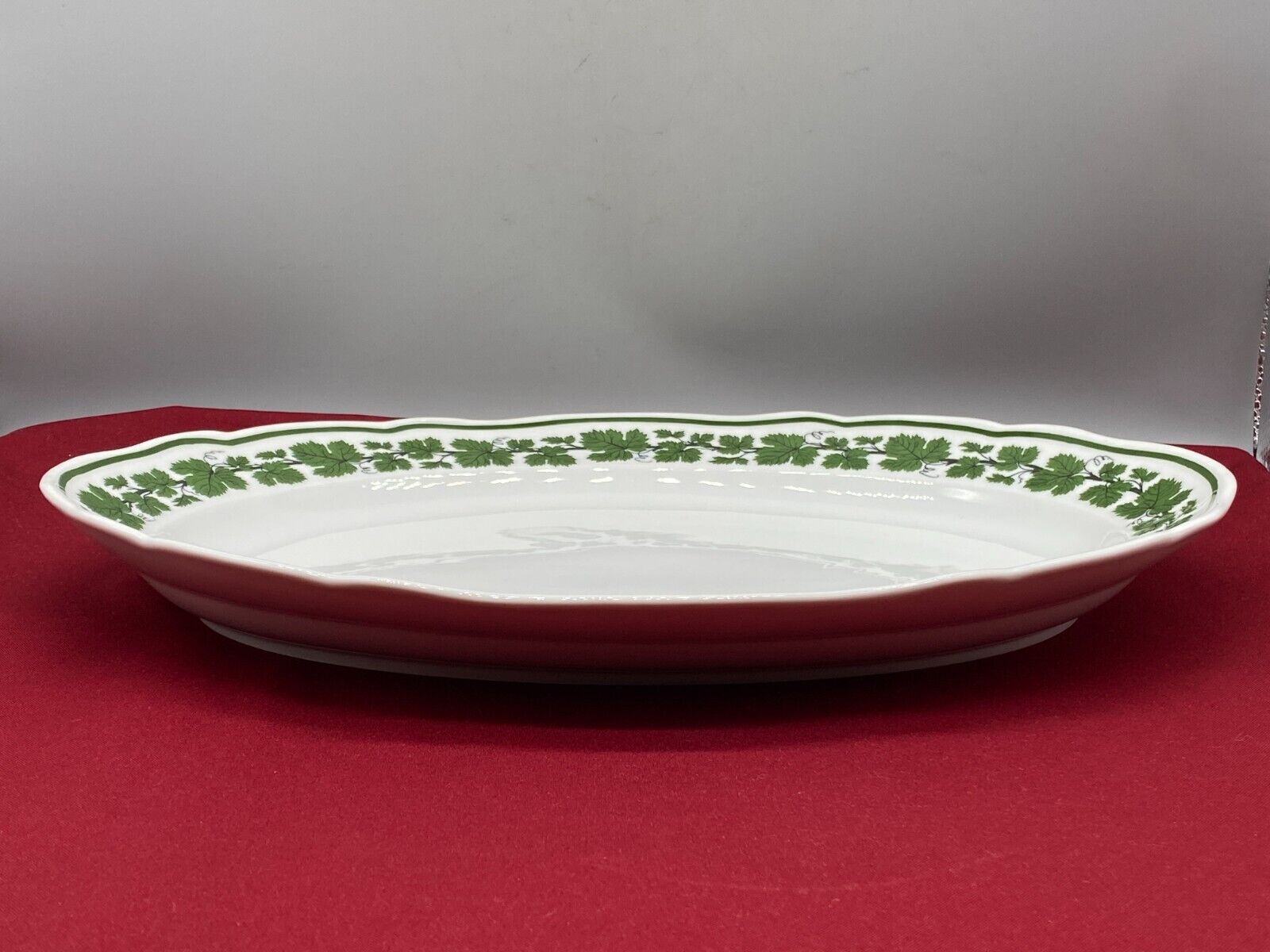 MEISSEN PORZELLAN GROSSE SCHALE TABLETT  42cm WEINLAUB ERSTE WAHL – Bild 5