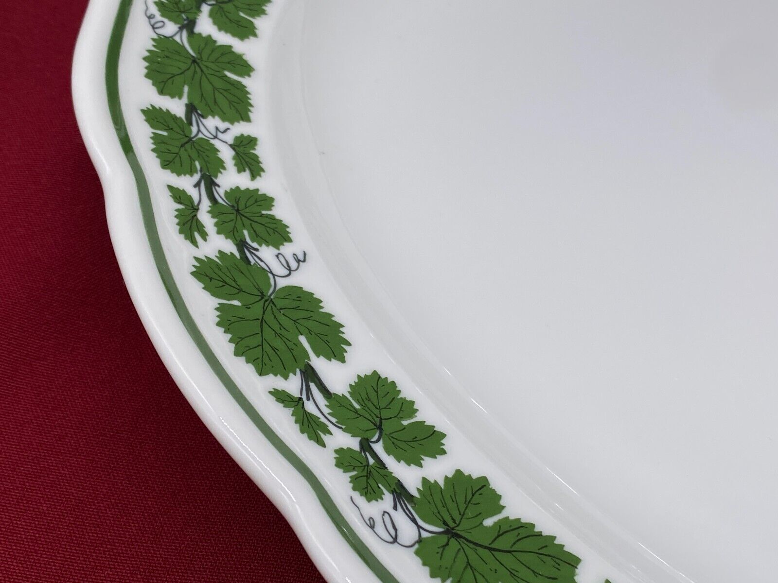 MEISSEN PORZELLAN GROSSE SCHALE TABLETT  42cm WEINLAUB ERSTE WAHL – Bild 9