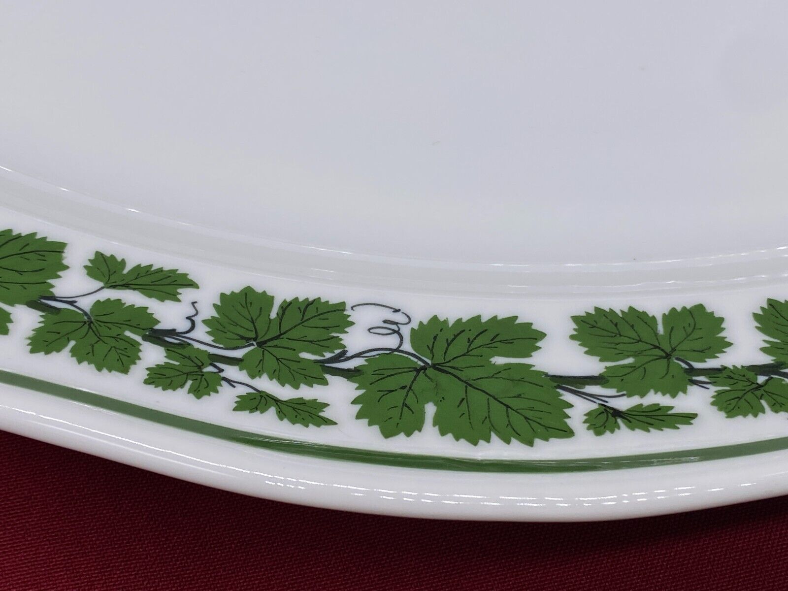 MEISSEN PORZELLAN GROSSE SCHALE TABLETT  42cm WEINLAUB ERSTE WAHL – Bild 10