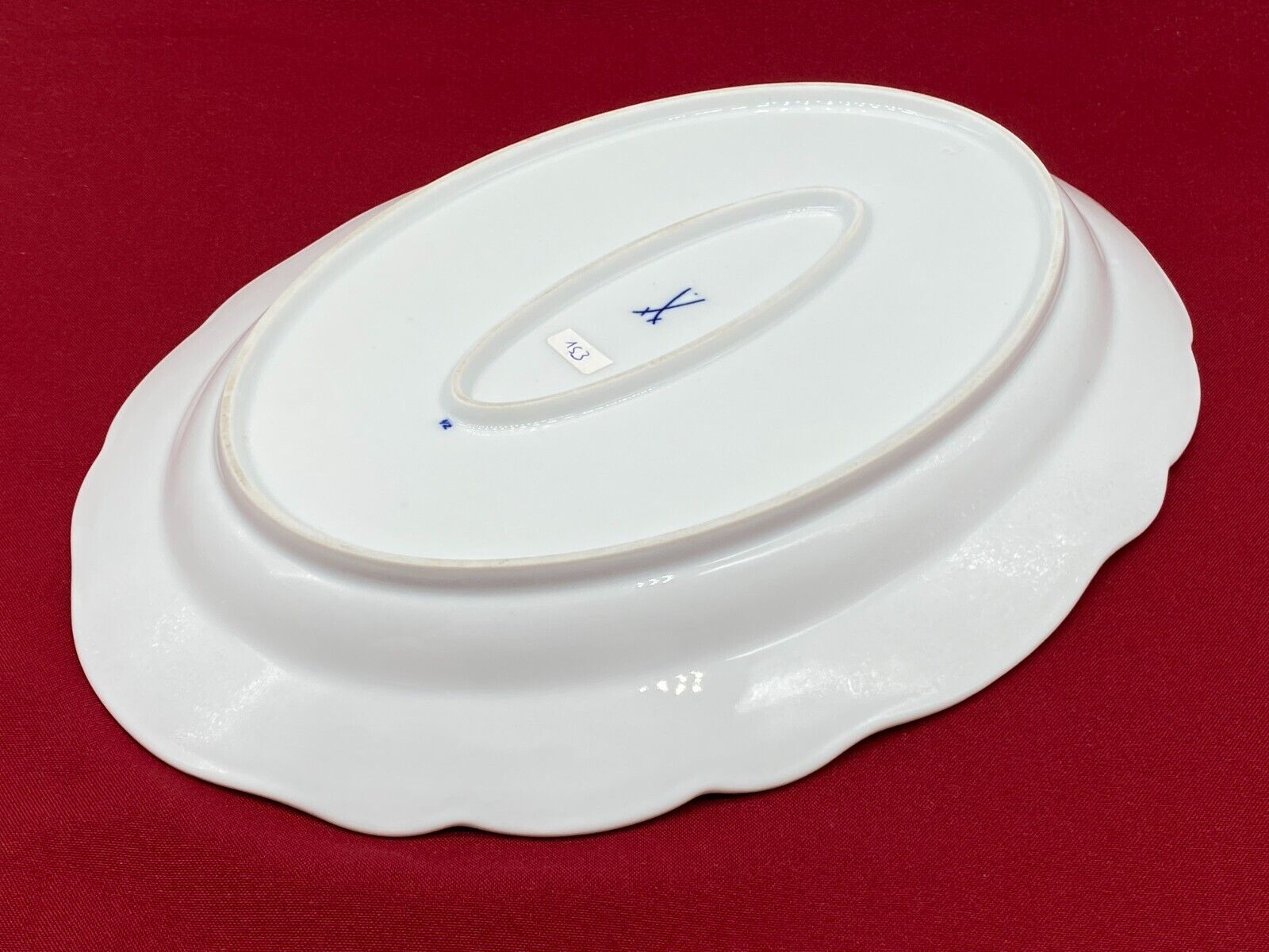 MEISSEN PORZELLAN GROSSE SCHALE TABLETT  35cm WEINLAUB ERSTE WAHL ANTIK – Bild 15