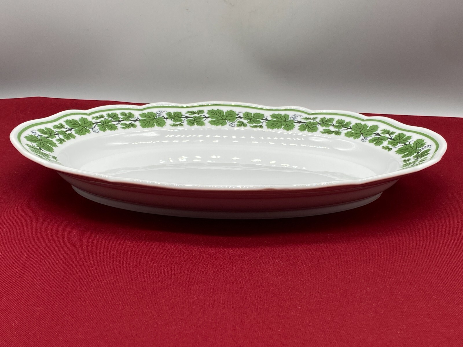 MEISSEN PORZELLAN GROSSE SCHALE TABLETT  35cm WEINLAUB ERSTE WAHL ANTIK – Bild 3
