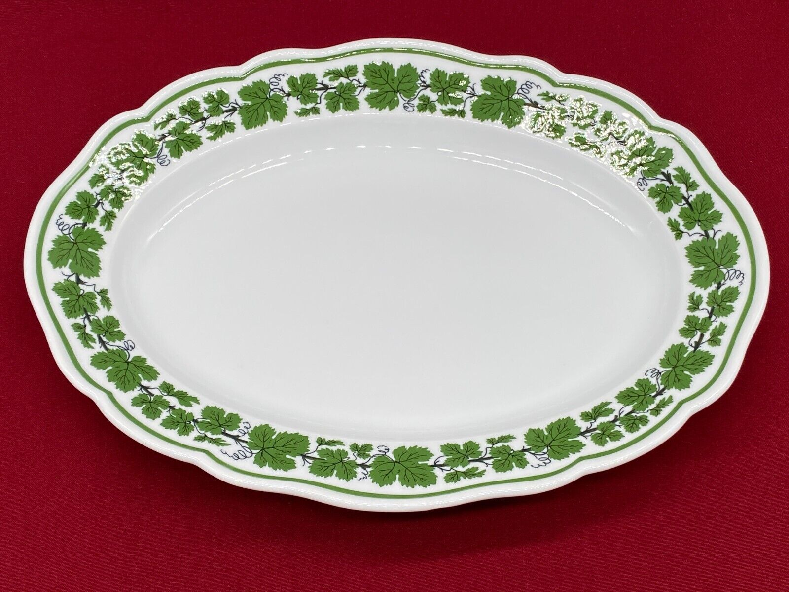 MEISSEN PORZELLAN GROSSE SCHALE TABLETT  35cm WEINLAUB ERSTE WAHL ANTIK – Bild 7