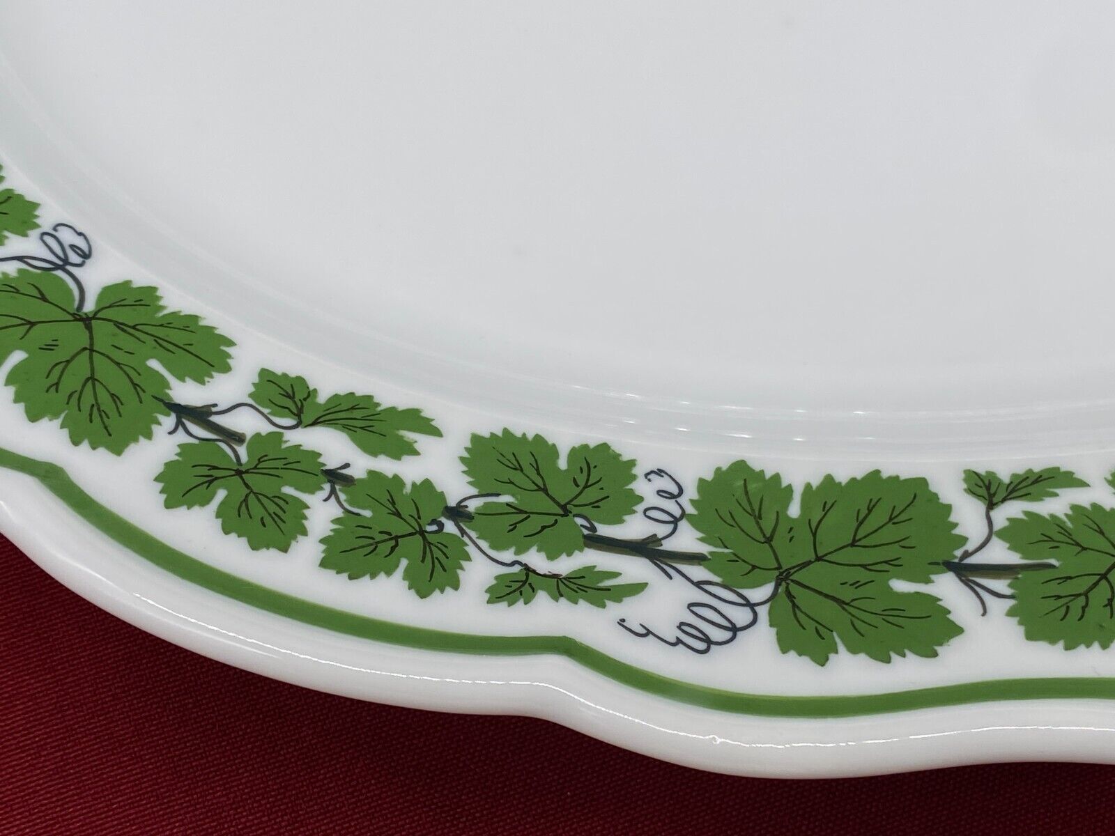 MEISSEN PORZELLAN GROSSE SCHALE TABLETT  35cm WEINLAUB ERSTE WAHL ANTIK – Bild 9
