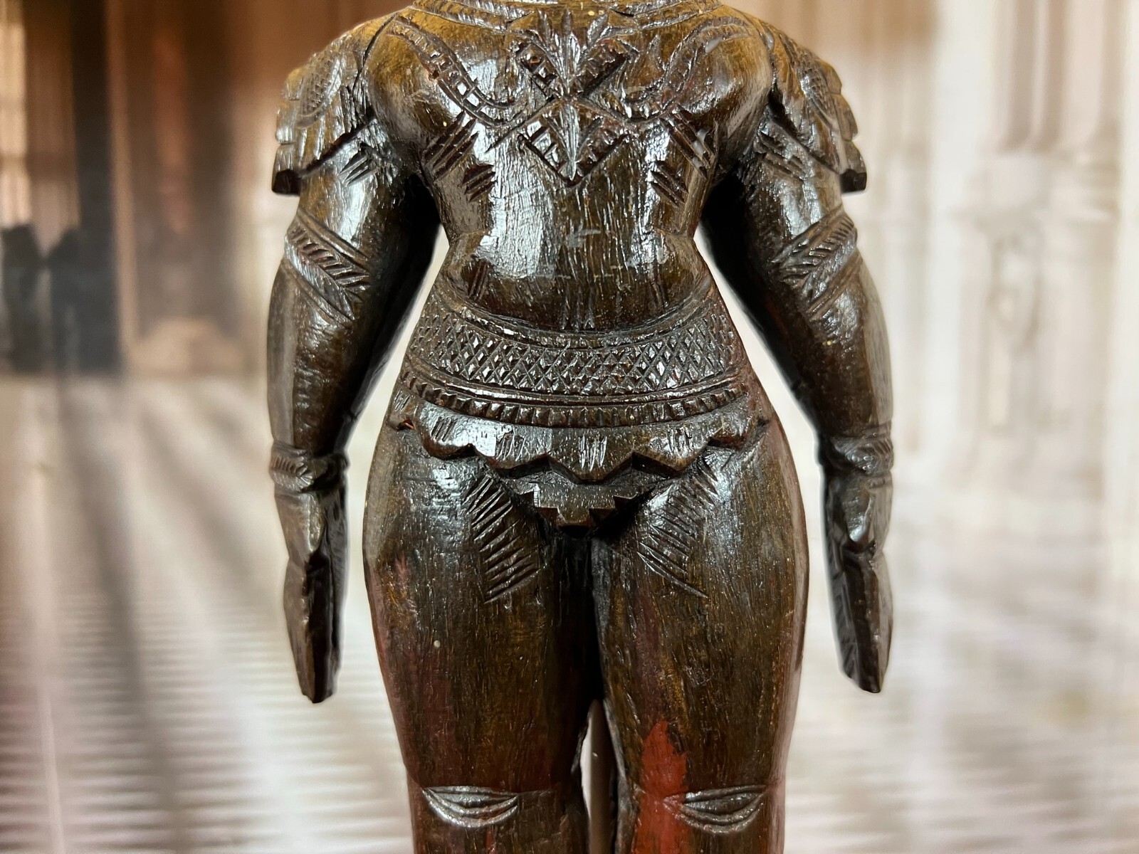 PAAR TISCHLAMPEN ASIA FIGUREN SKULPTUREN HOLZ HANDGESCHNITZT – Bild 7