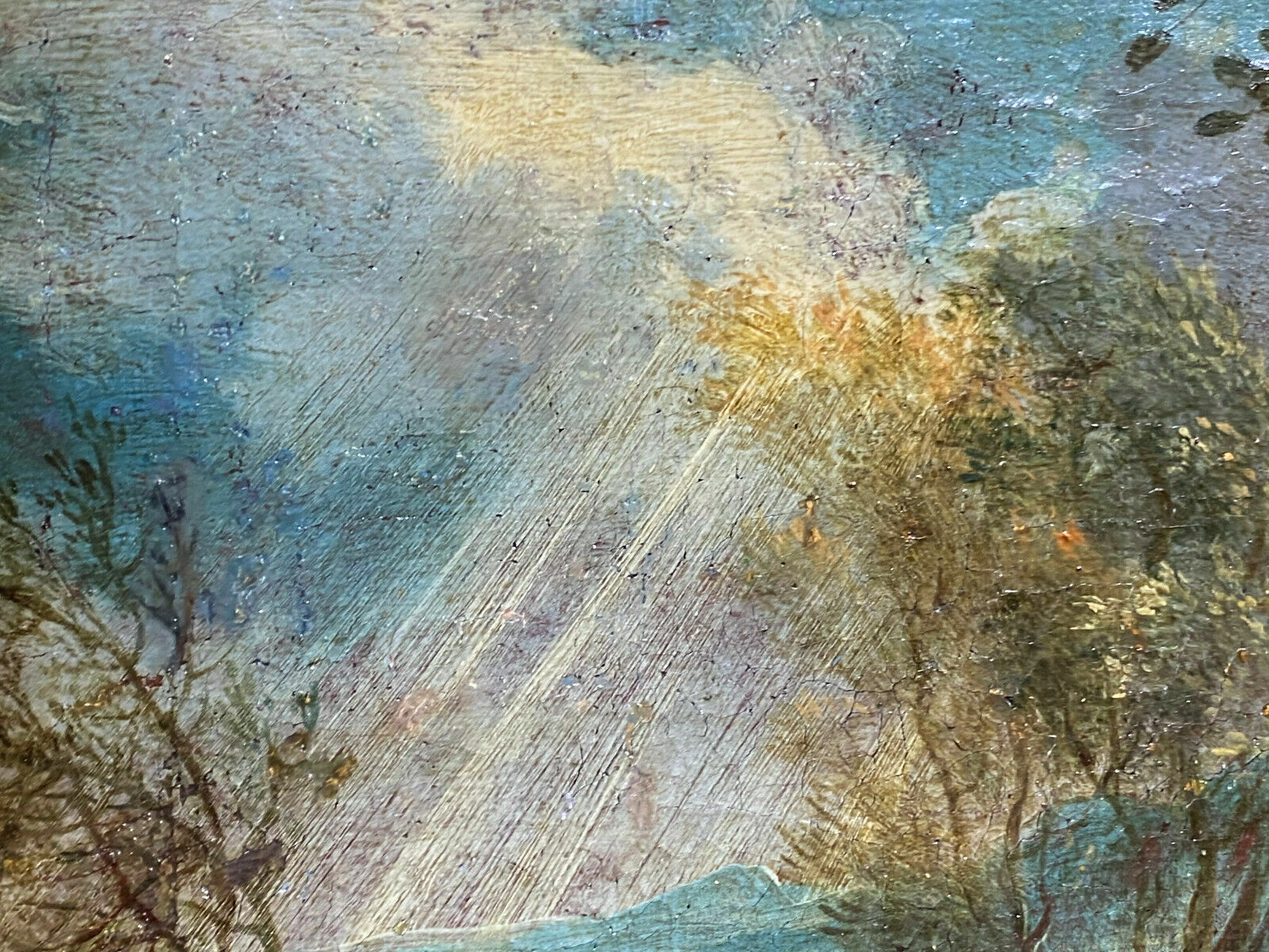 BAROCK ÖLGEMÄLDE ITALIEN UM 1700 LANDSCHAFT PFERDE PERSONEN CARLO TAVELLA UMKR. – Bild 6