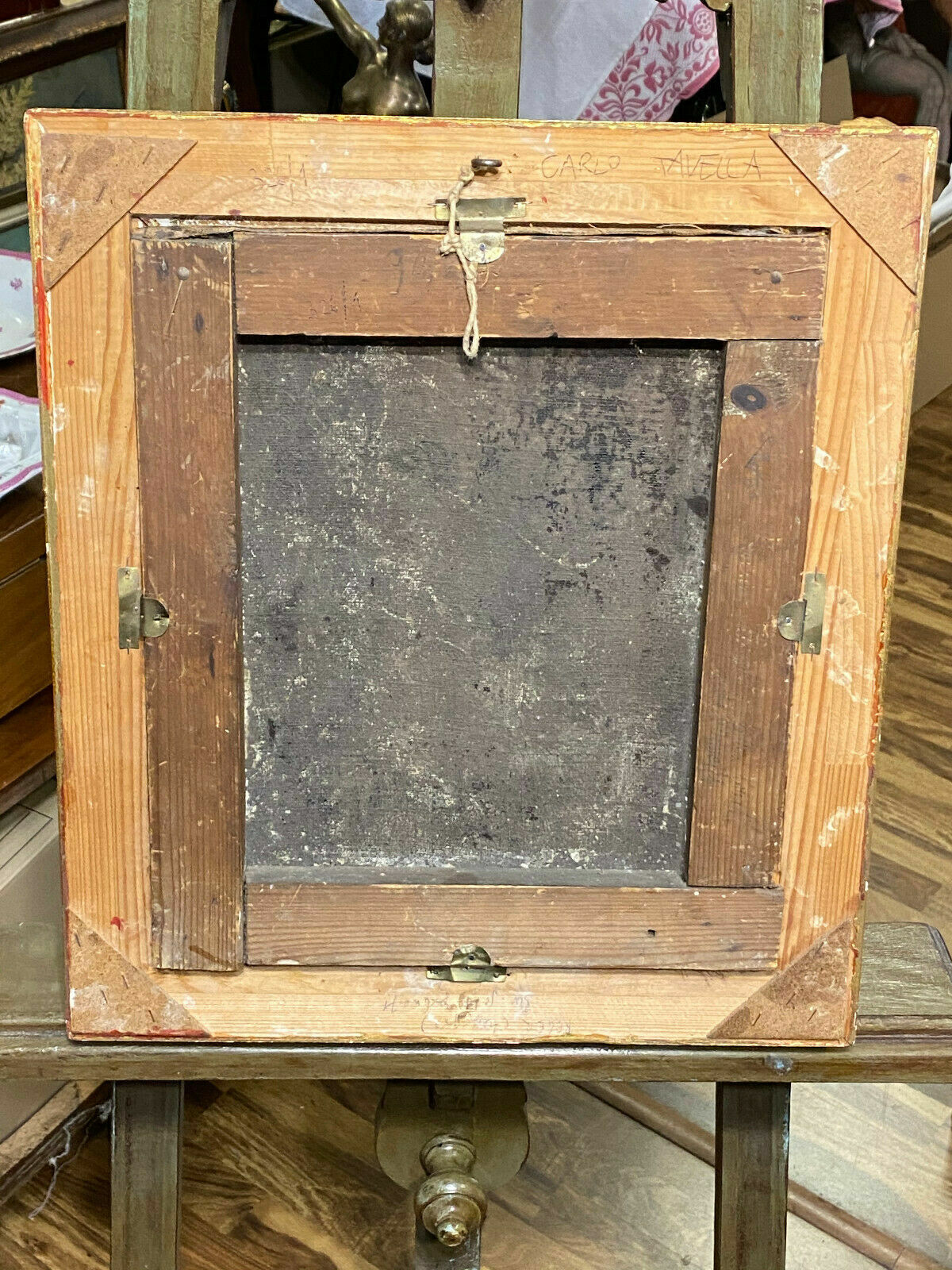 BAROCK ÖLGEMÄLDE ITALIEN UM 1700 LANDSCHAFT PFERDE PERSONEN CARLO TAVELLA UMKR. – Bild 10