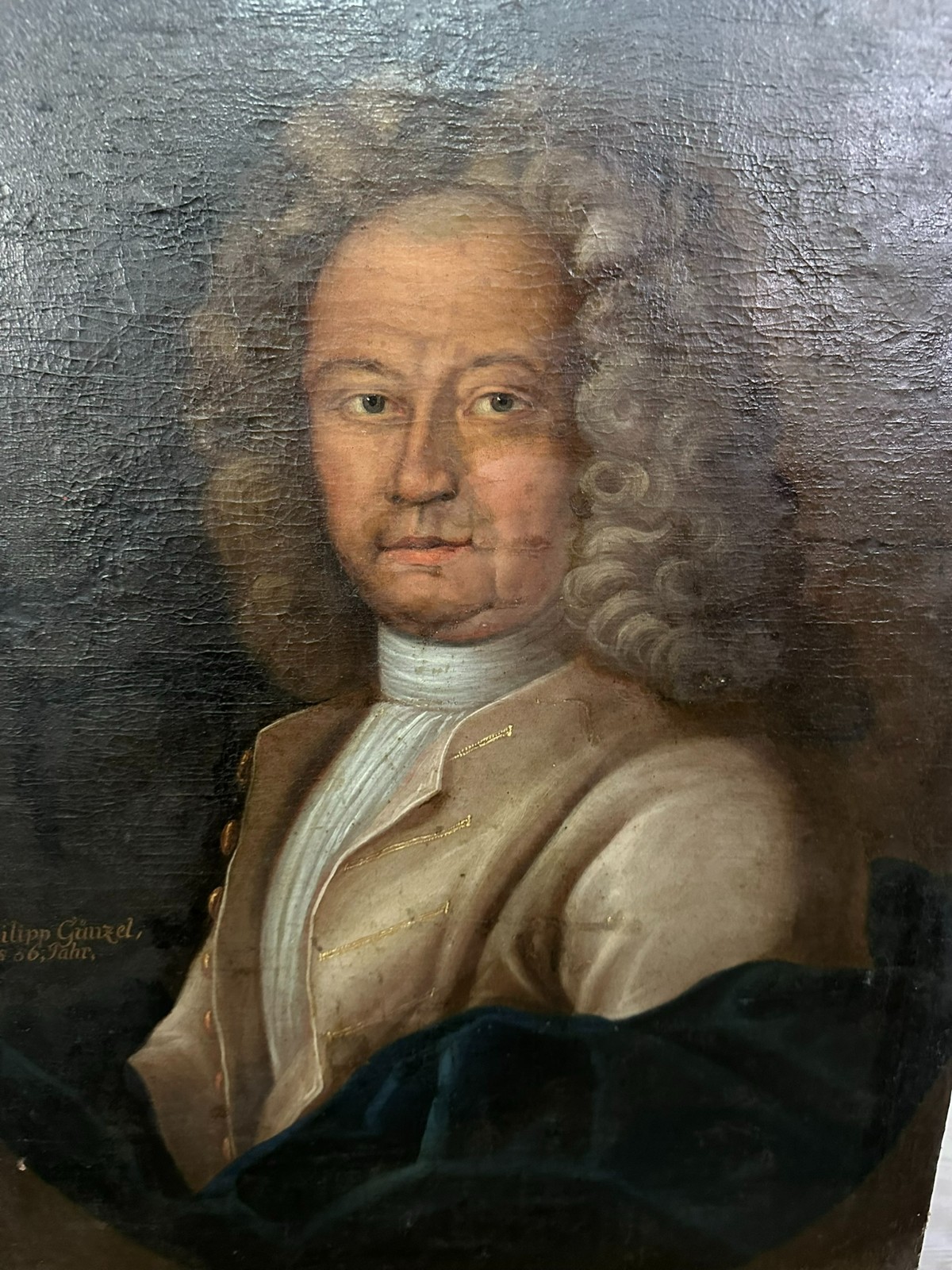 ANTIKES ÖLGEMÄLDE BAROCK GEMÄLDE PORTRAIT DES GEORG PHILIPP GÜNZEL 18 TES JHDT