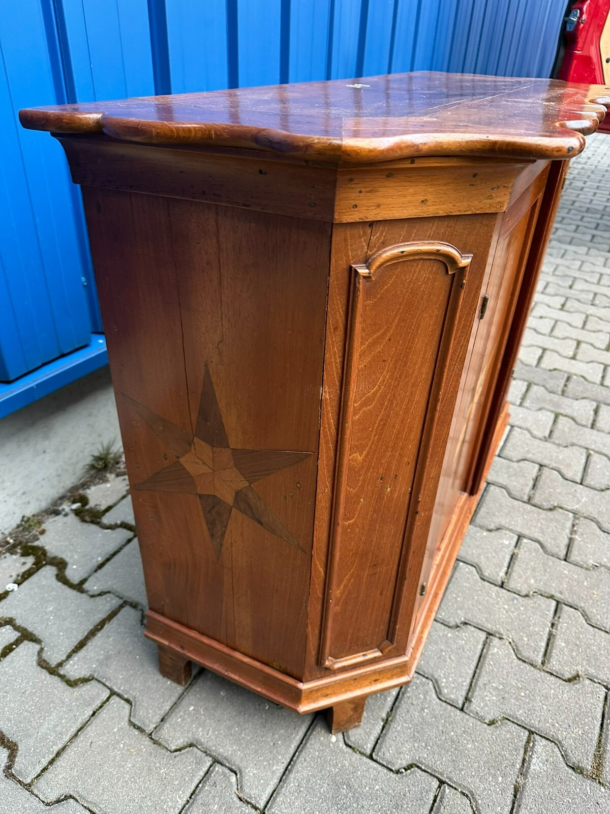 ANTIKE BAROCKKOMMODE BAROCK KOMMODE MAHAGONI MASSIV STERN INTARSIEN HOLLAND 18JH – Bild 11