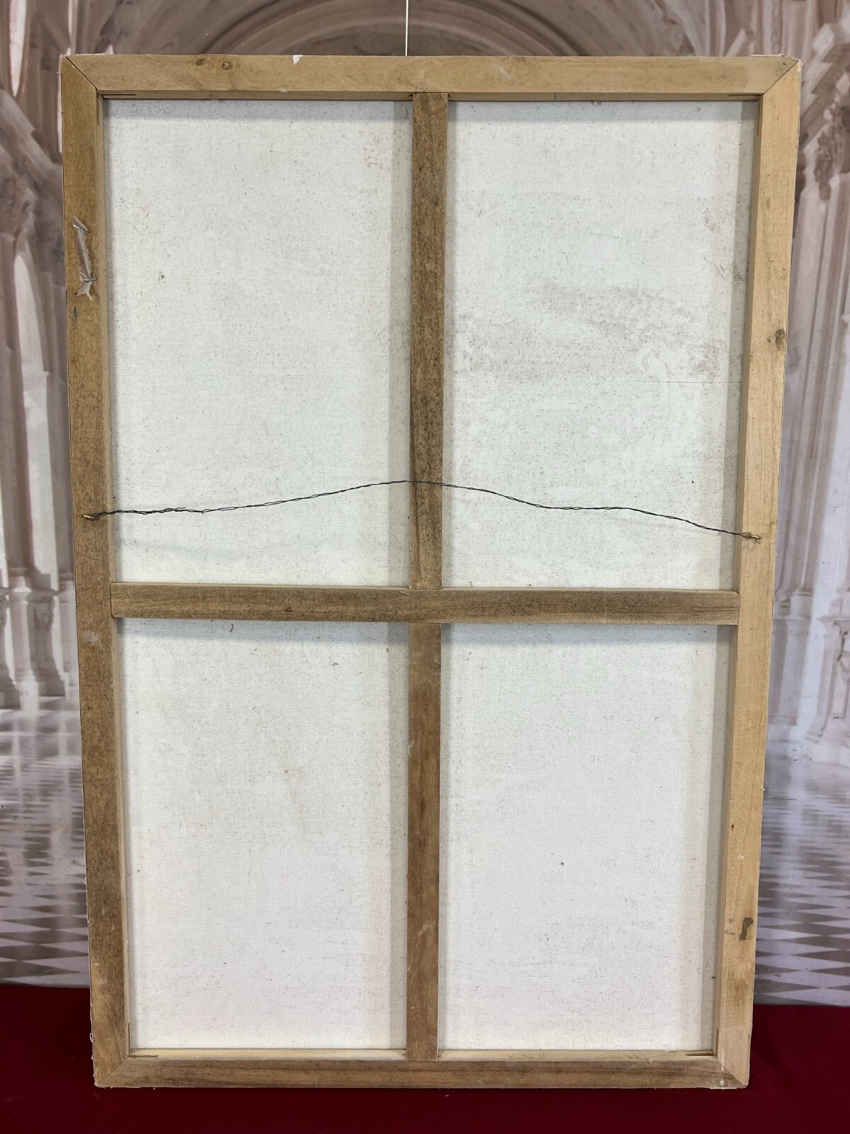 MODERNES ÖLGEMÄLDE AUF LEINWAND SIGNIERT HAUS ANSICHT 60x90cm – Bild 12