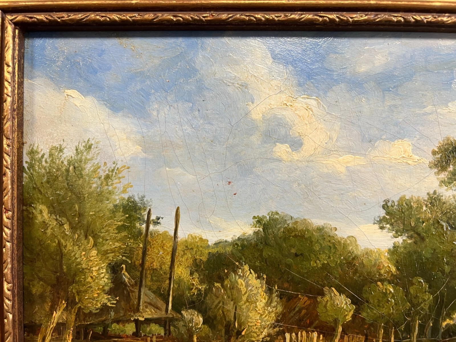 ANTIKES ÖLGEMÄLDE LANDSCHAFT MIT PERSONEN GEMÄLDE VON MARKUS HEUMANN – Bild 5