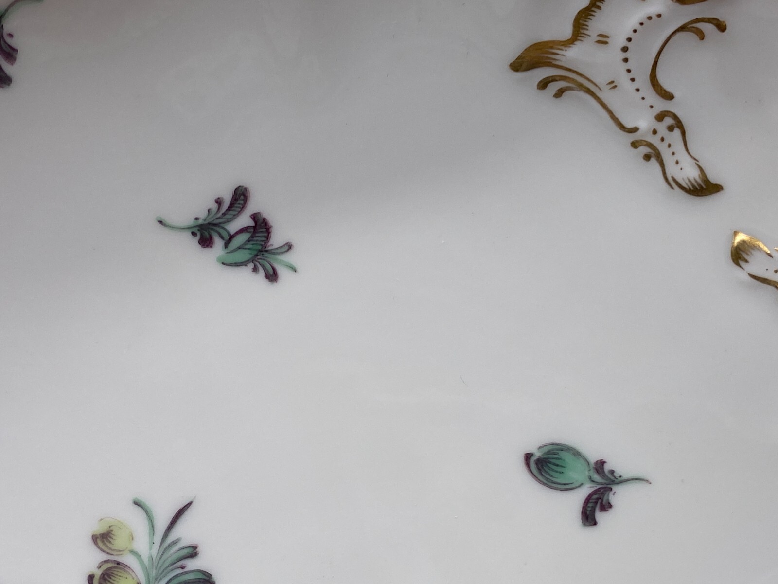 ROKOKO PORZELLAN SCHALE MIT HENKELN NYMPHENBURG TOP ZUSTAND HANDBEMALT – Bild 15