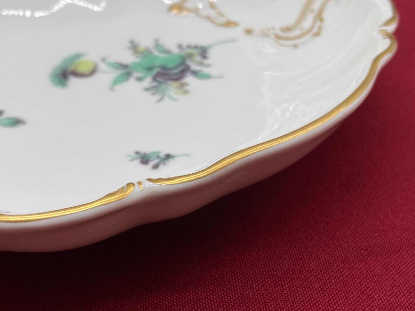 ROKOKO PORZELLAN SCHALE MIT HENKELN NYMPHENBURG TOP ZUSTAND HANDBEMALT – Bild 17