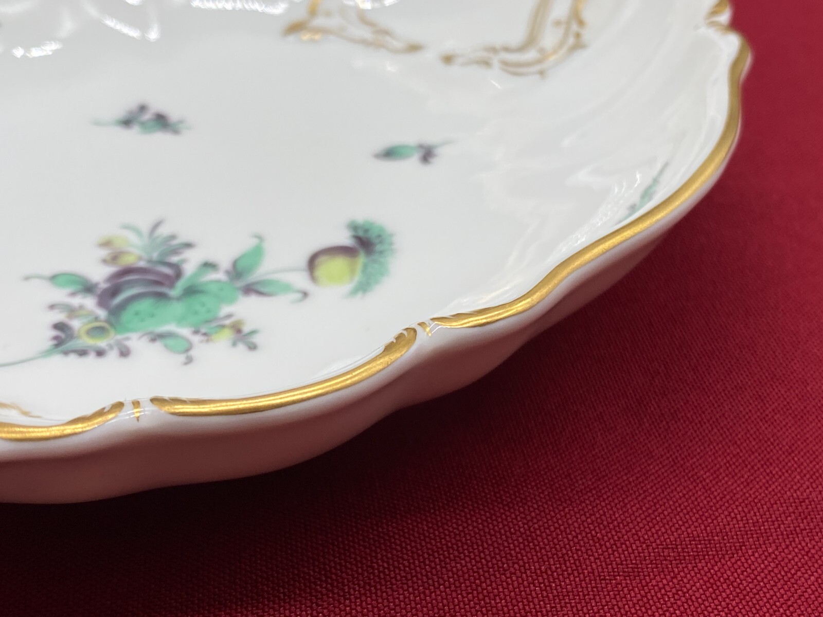 ROKOKO PORZELLAN SCHALE MIT HENKELN NYMPHENBURG TOP ZUSTAND HANDBEMALT – Bild 20