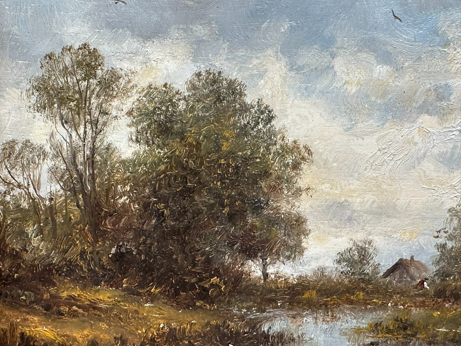 ÖLGEMÄLDE PRUNKRAHMEN LANDSCHAFT AM ALTWASSER IM DACHAUER MOOR HERBERT WEHRINGER – Bild 6