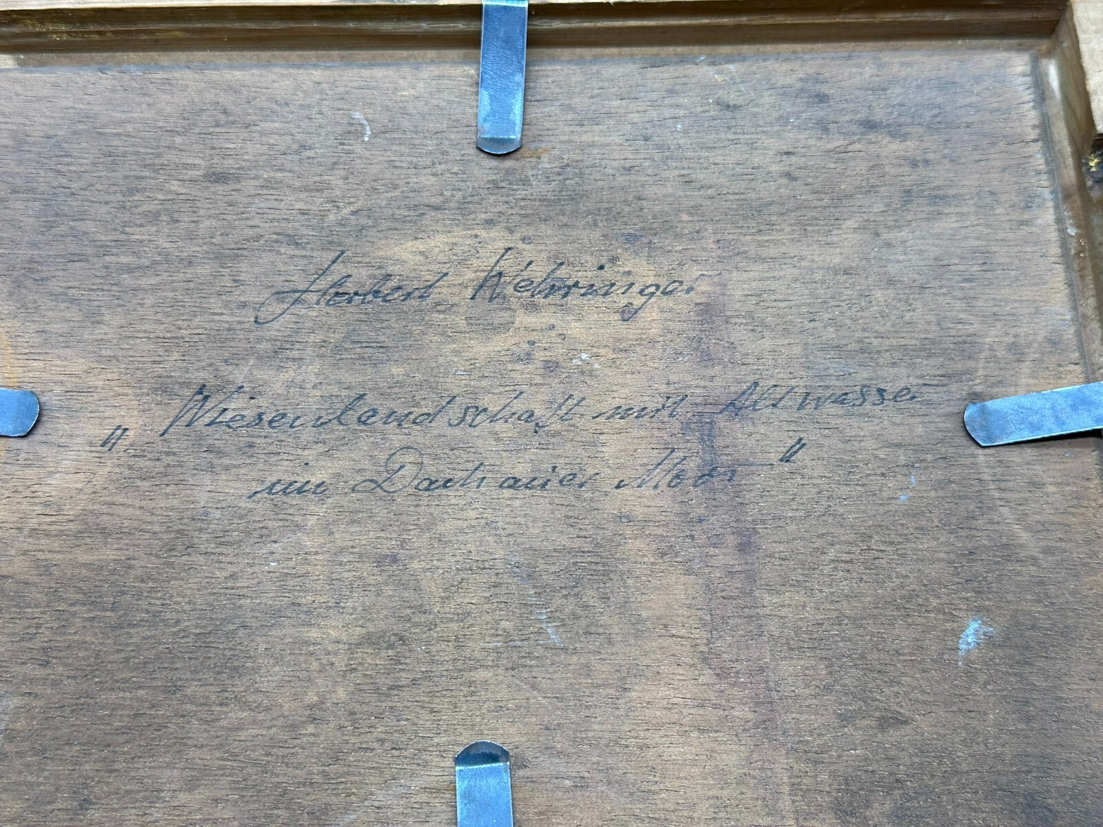 ÖLGEMÄLDE PRUNKRAHMEN LANDSCHAFT AM ALTWASSER IM DACHAUER MOOR HERBERT WEHRINGER – Bild 9
