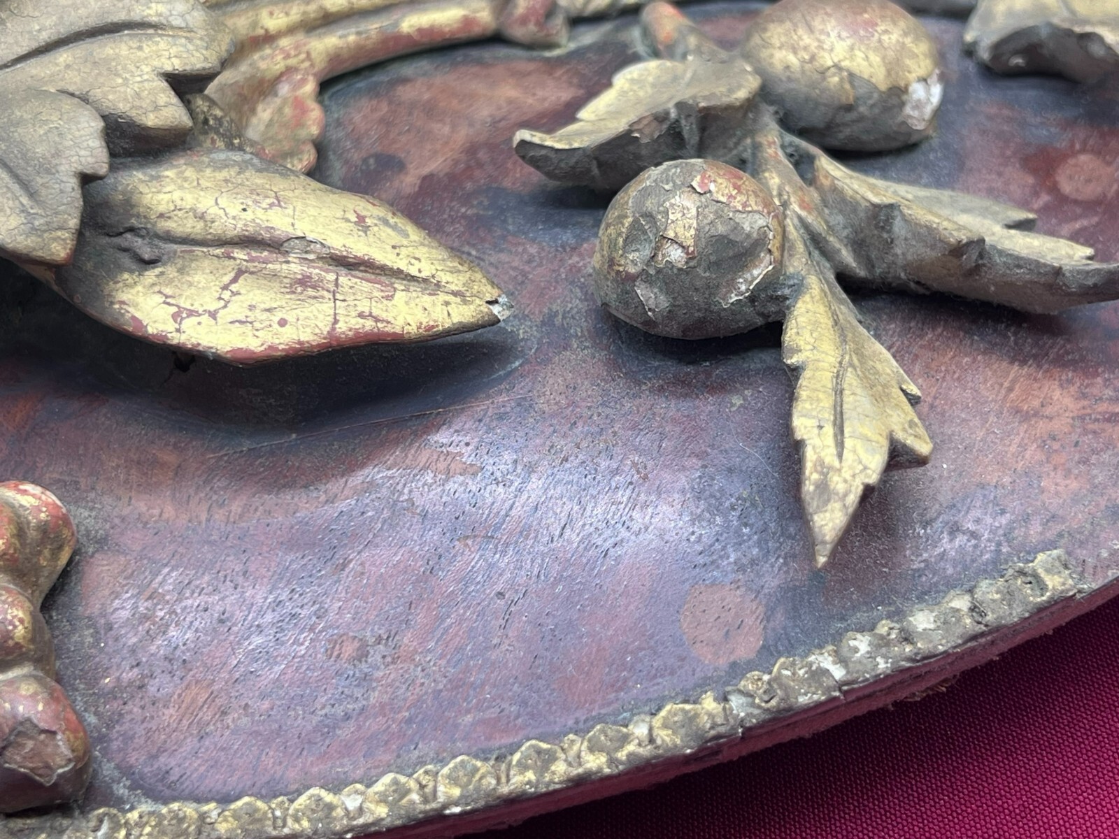 BAROCK COLLAGE ERNTEDANK ELEMENTE KORB MIT OBST UND GEMÜSE HOLZ VERGOLDET 18 JH – Bild 18