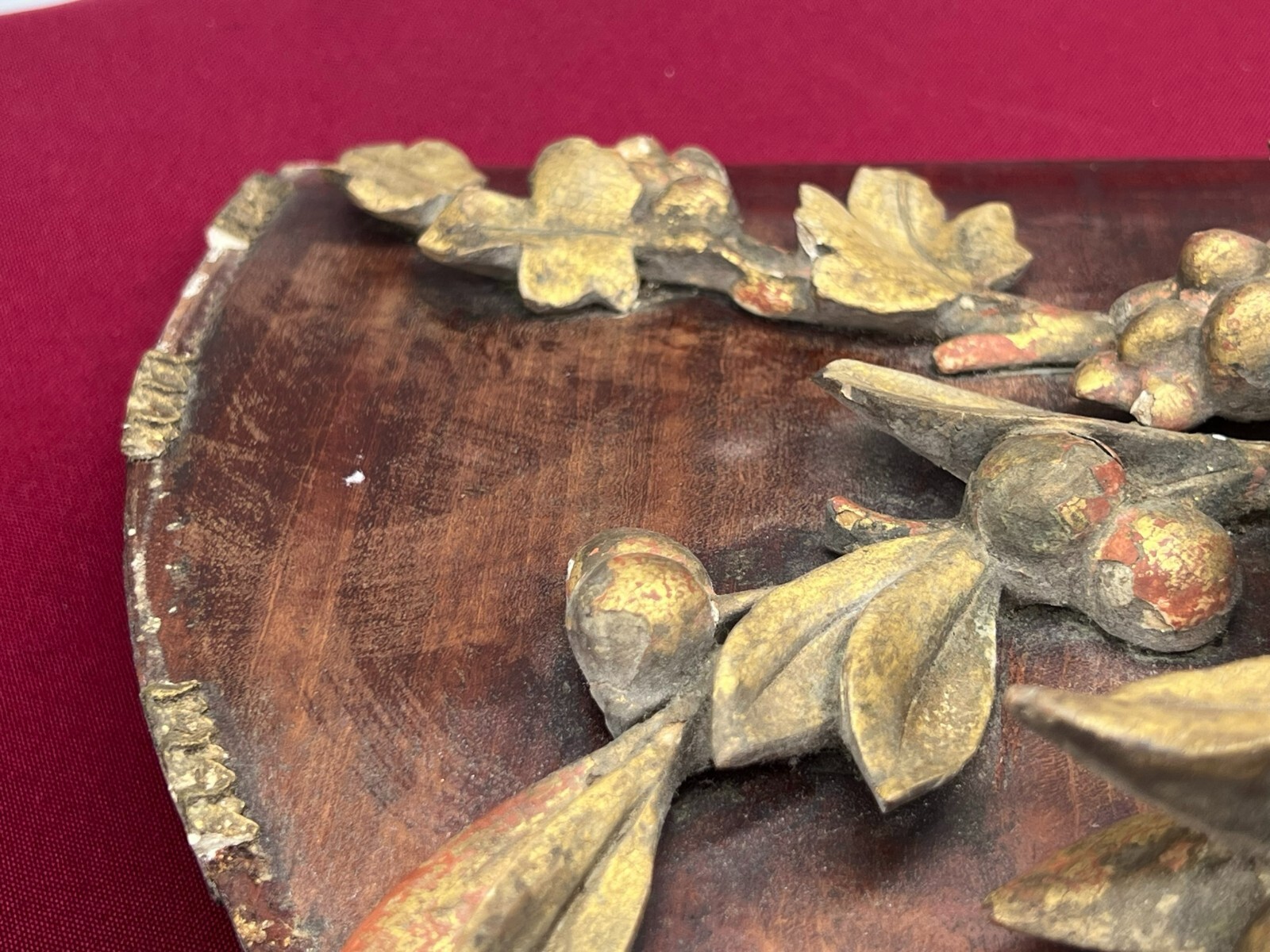 BAROCK COLLAGE ERNTEDANK ELEMENTE KORB MIT OBST UND GEMÜSE HOLZ VERGOLDET 18 JH – Bild 21