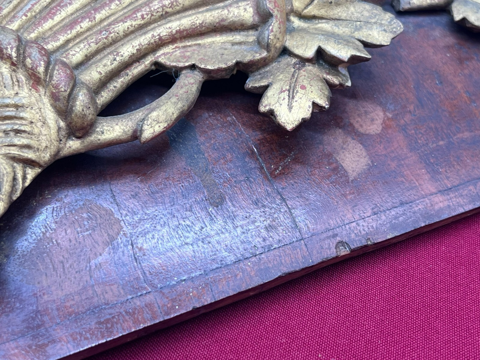 BAROCK COLLAGE ERNTEDANK ELEMENTE KORB MIT OBST UND GEMÜSE HOLZ VERGOLDET 18 JH – Bild 8