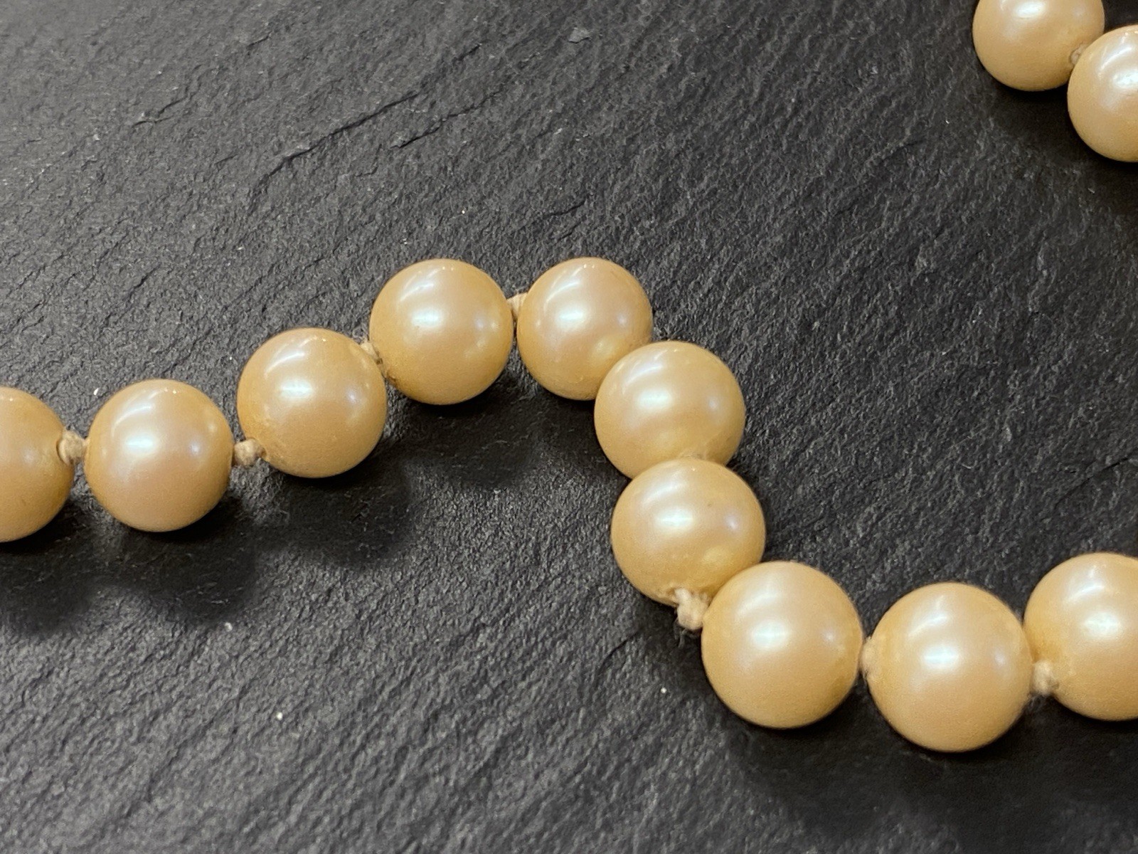HALSKETTE PERLENKETTE PERLE PERLEN KETTE ZUCHTPERLEN 0,8cm – Bild 4