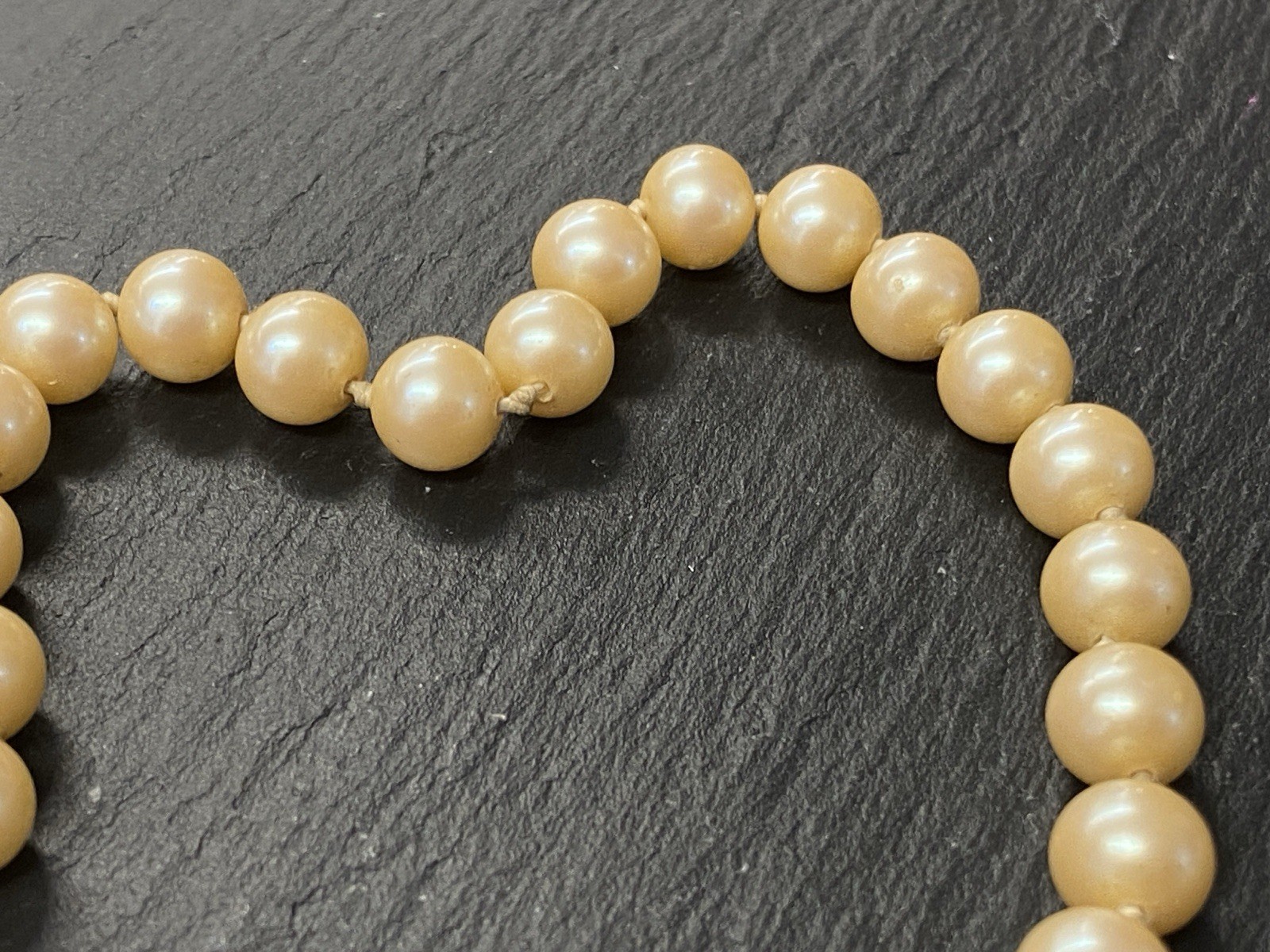 HALSKETTE PERLENKETTE PERLE PERLEN KETTE ZUCHTPERLEN 0,8cm – Bild 5