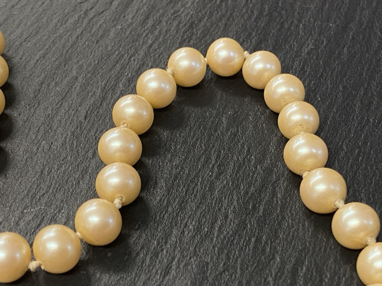HALSKETTE PERLENKETTE PERLE PERLEN KETTE ZUCHTPERLEN 0,8cm – Bild 6