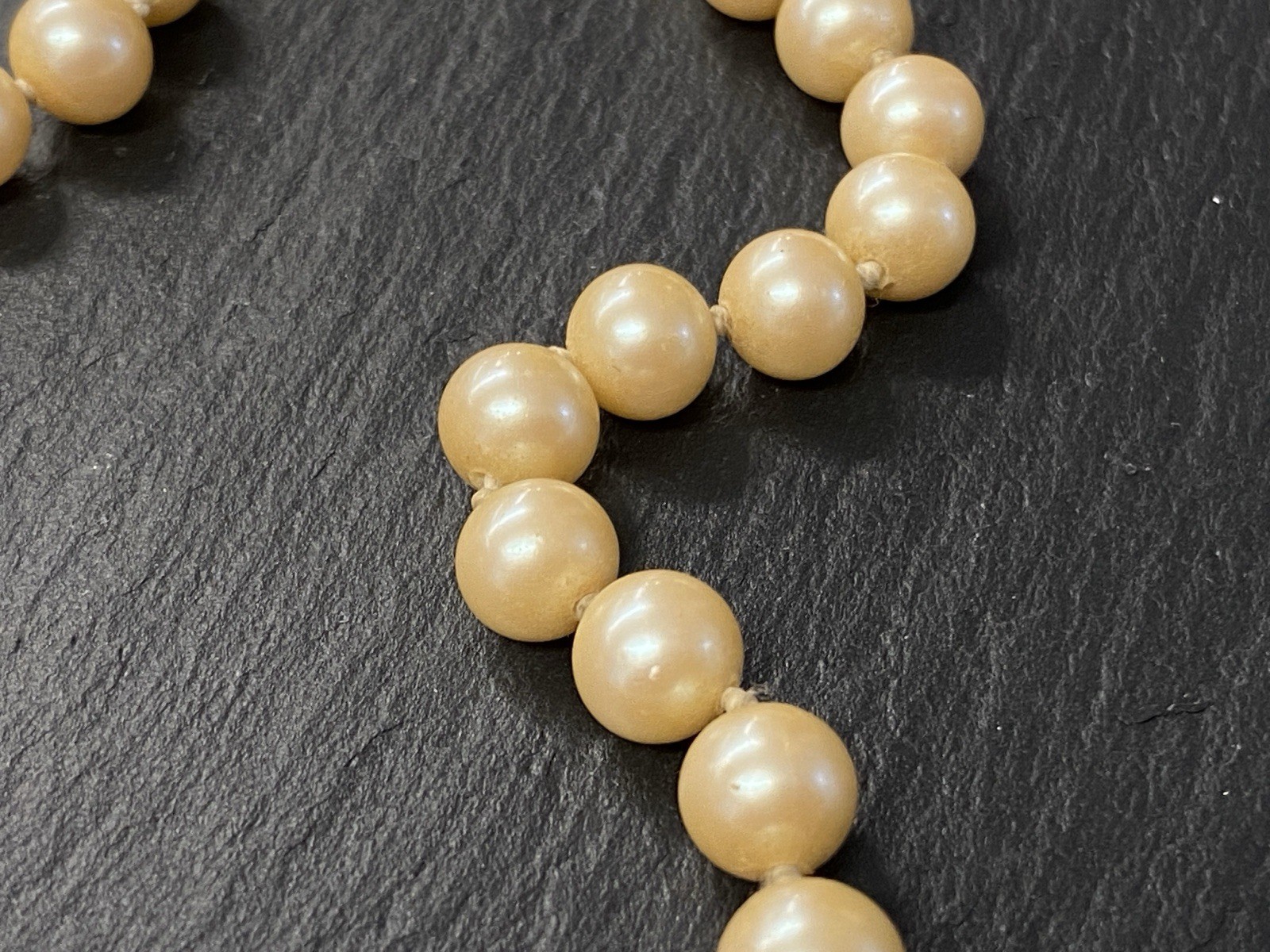HALSKETTE PERLENKETTE PERLE PERLEN KETTE ZUCHTPERLEN 0,8cm – Bild 7