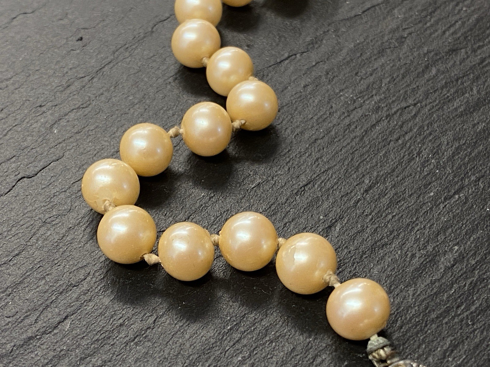HALSKETTE PERLENKETTE PERLE PERLEN KETTE ZUCHTPERLEN 0,8cm – Bild 9